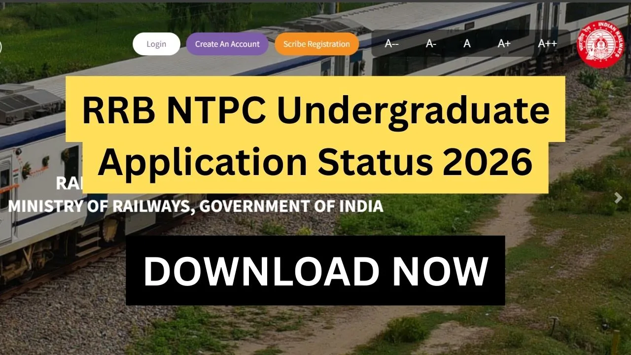 RRB NTPC Undergraduate Application Status 2026